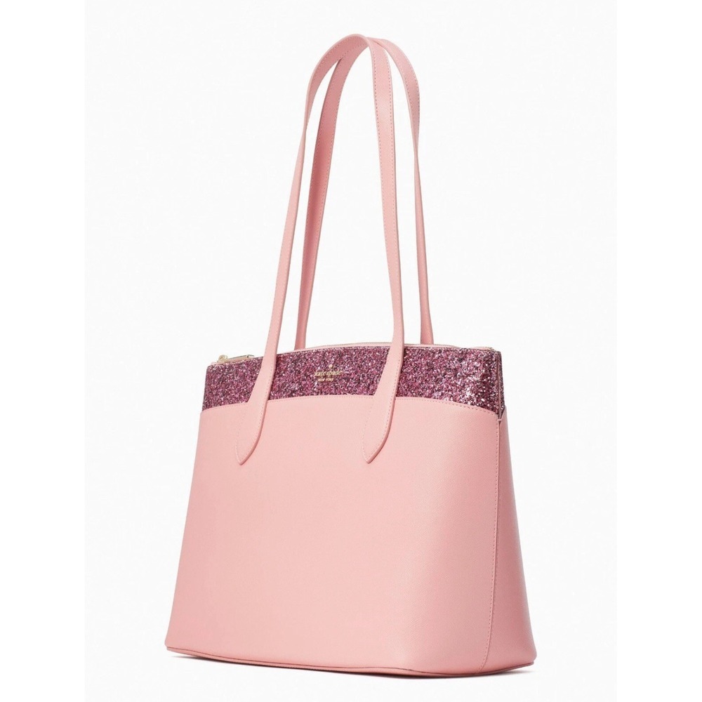 Kate‎ Spade New York Flash Glitter Pink Tote Saffiano K8706 - Picture 3 of 16